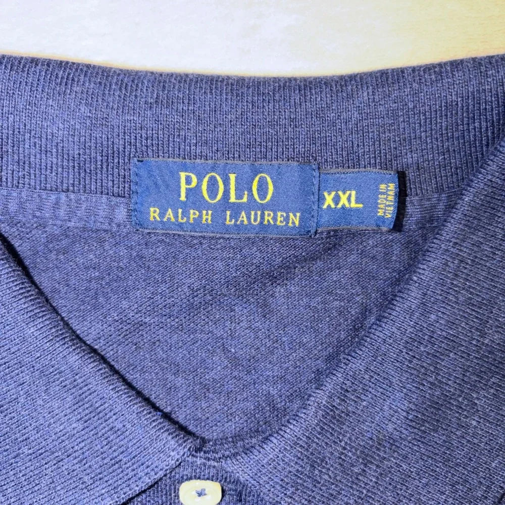 Polo Ralph Lauren Mens Mesh Polo Shirt XXL Spring Navy Blue 100% Cotton NWT
